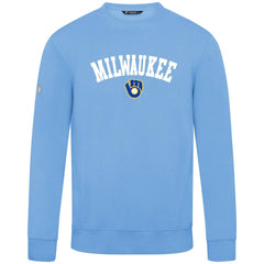 Milwaukee Brewers Levelwear Zane Felt Arch Pullover Sweatshirt | MLB Discount