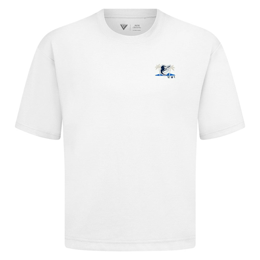 Baltimore Orioles Levelwear Panoramic Luxe Signature Knit T-Shirt | MLB US