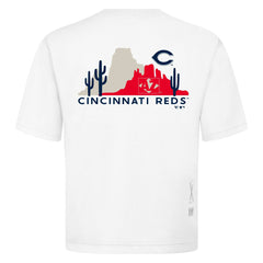 Cincinnati Reds Levelwear Panoramic Luxe Signature Knit T-Shirt | MLB Sale