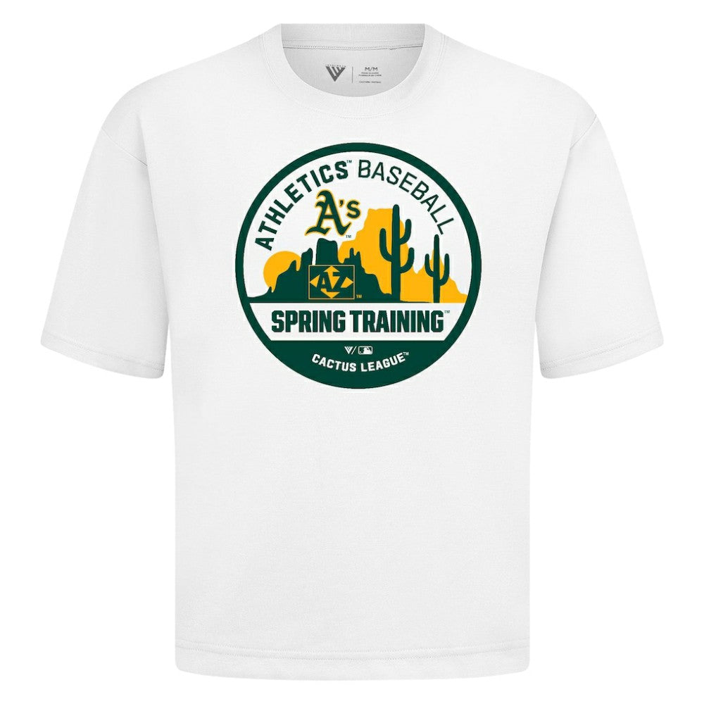 Athletics Levelwear Spring Training Badge Luxe Signature Knit T-Shirt | MLB Online