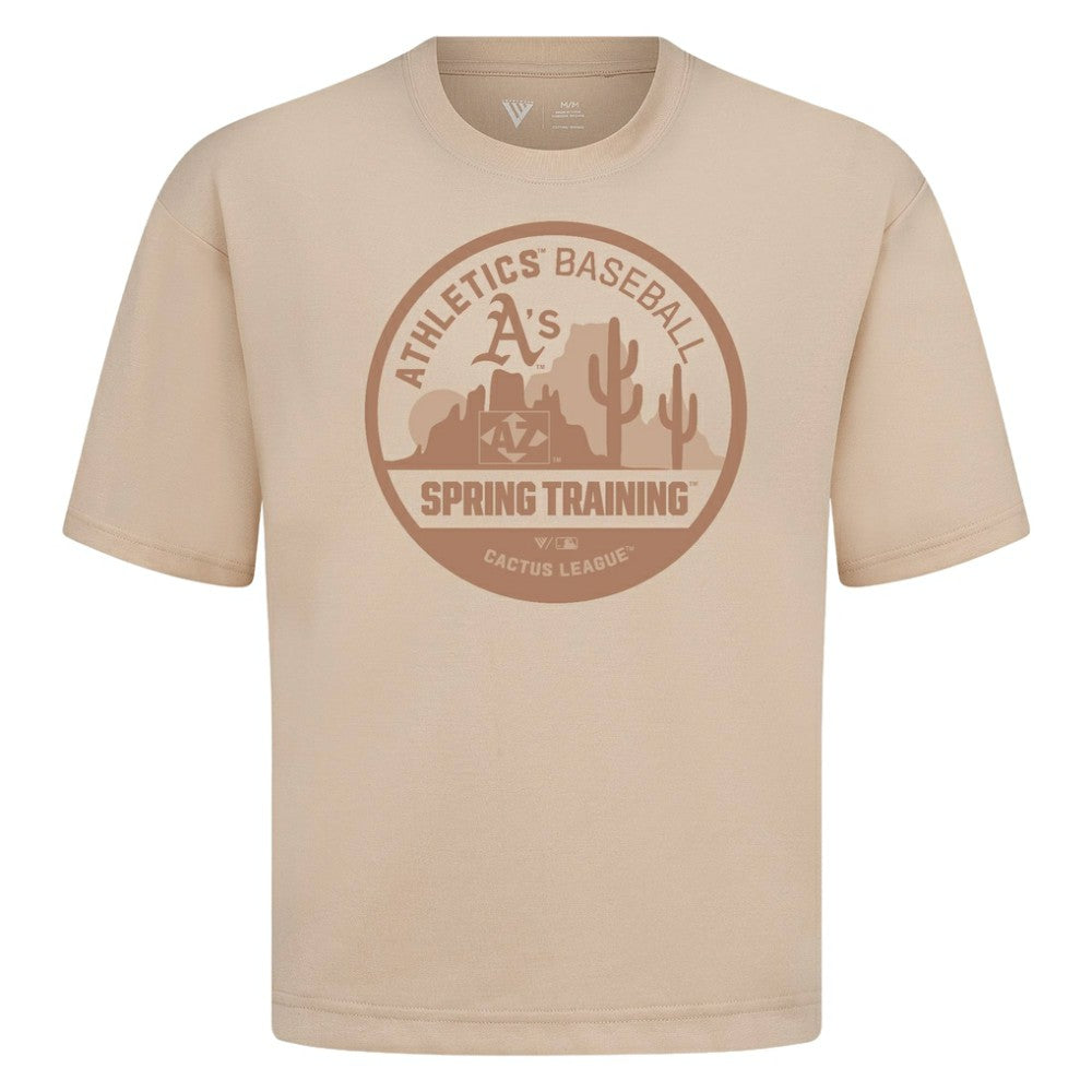 Athletics Levelwear Spring Training Badge Luxe Signature Knit T-Shirt | MLB Discount