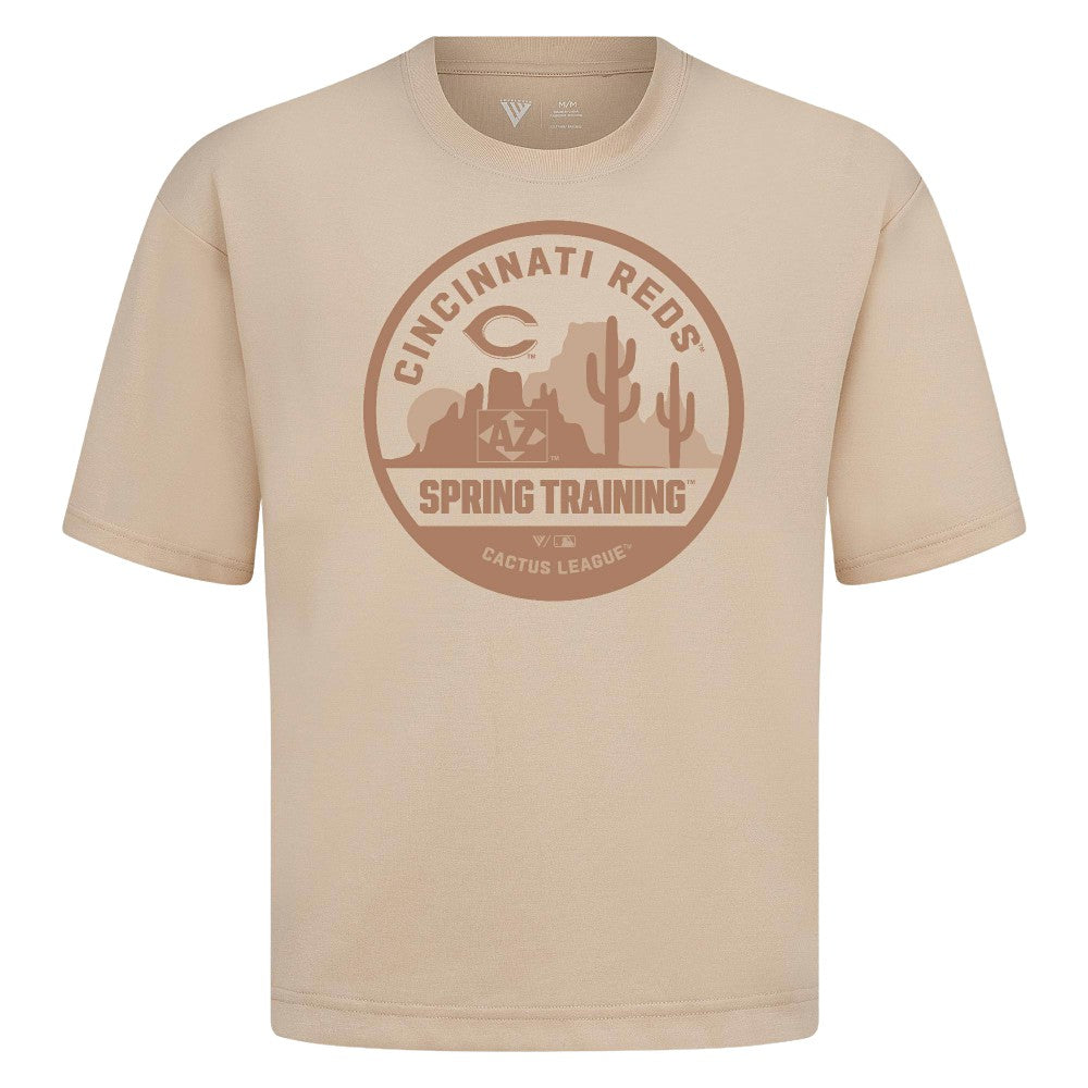 Cincinnati Reds Levelwear Spring Training Badge Luxe Signature Knit T-Shirt | MLB For sale