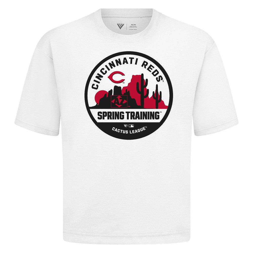 Cincinnati Reds Levelwear Spring Training Badge Luxe Signature Knit T-Shirt | MLB Online