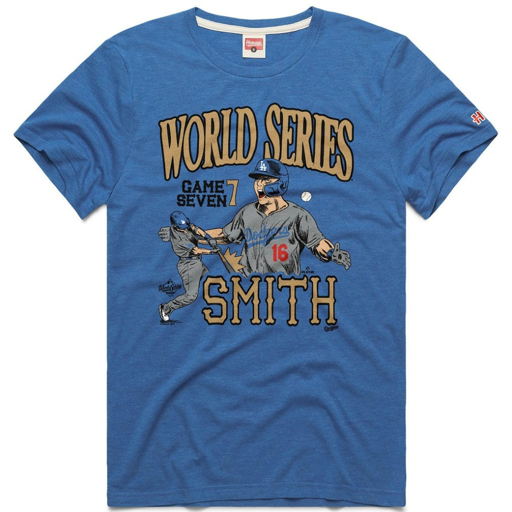 Will Smith Los Angeles Dodgers Homage Unisex 2026 Gold Collection Game Seven Tri-Blend T-Shirt | MLB On Sale