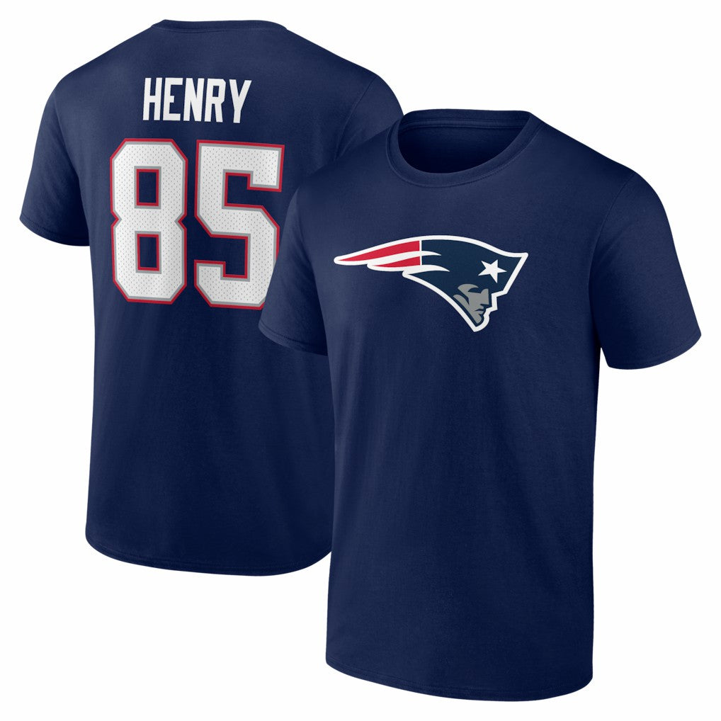 New England Patriots  Hunter Henry  Icon Name & Number T-Shirt