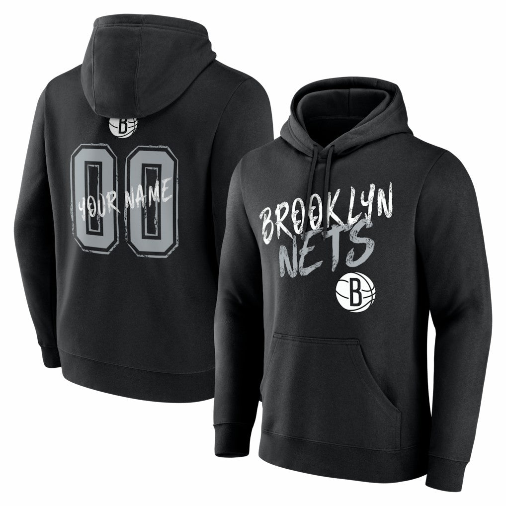 Brooklyn Nets Big & Tall Hustle Personalized Name & Number Hoodie Online