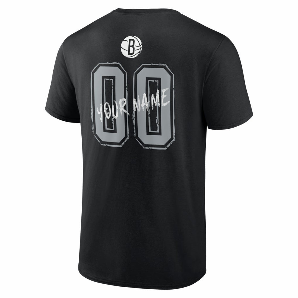 Brooklyn Nets Big & Tall Hustle Personalized Name & Number T-Shirt For Sale
