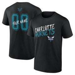 Charlotte Hornets Big & Tall Hustle Personalized Name & Number T-Shirt On Sale