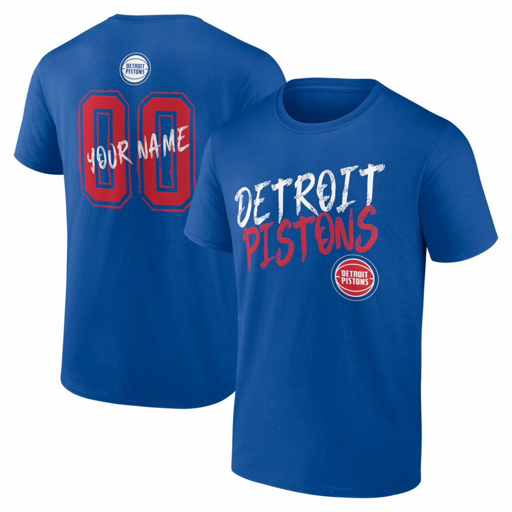 Detroit Pistons Big & Tall Hustle Personalized Name & Number T-Shirt sale Online