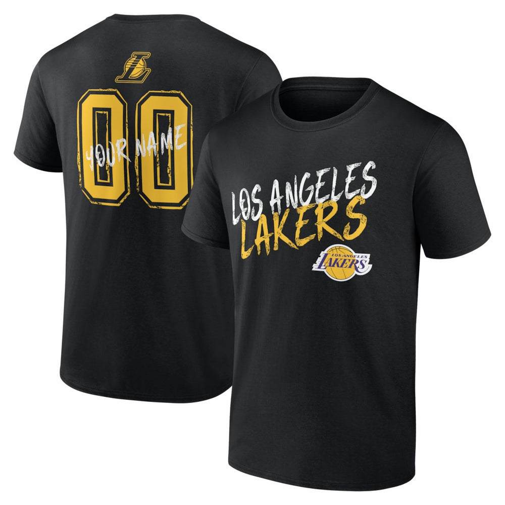 Los Angeles Lakers Big & Tall Hustle Personalized Name & Number T-Shirt For Sale