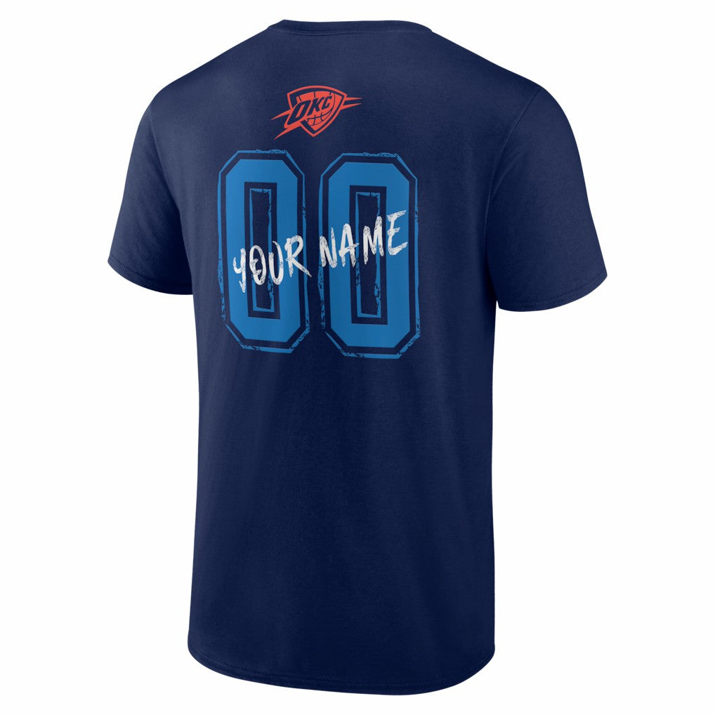 Oklahoma City Thunder Big & Tall Hustle Personalized Name & Number T-Shirt Online
