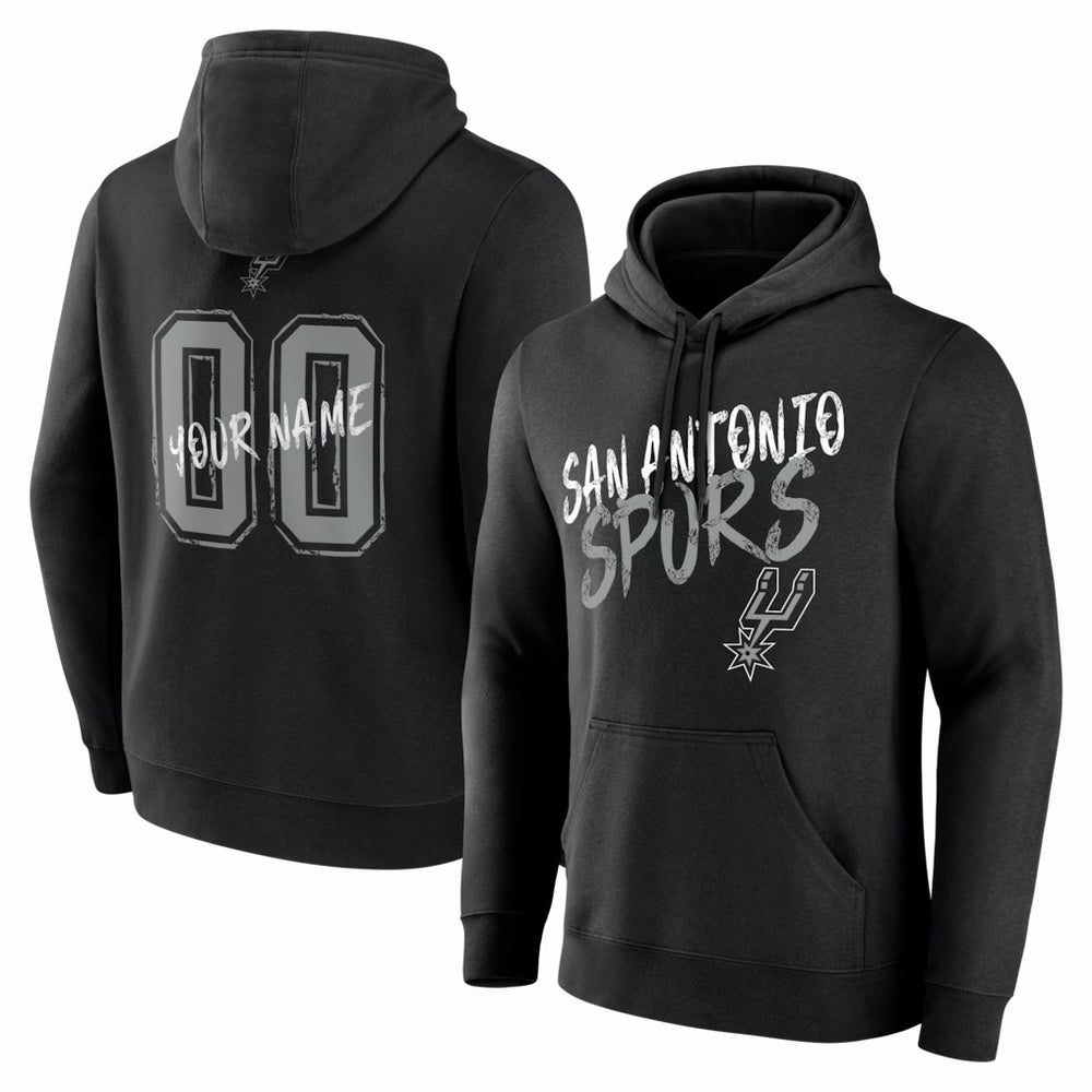 San Antonio Spurs Big & Tall Hustle Personalized Name & Number Hoodie On Sale