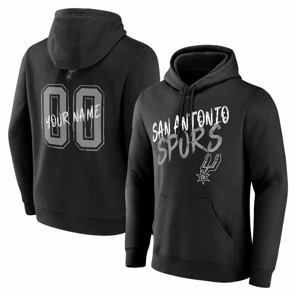 San Antonio Spurs Big & Tall Hustle Personalized Name & Number Hoodie On Sale
