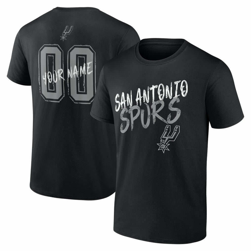 San Antonio Spurs Big & Tall Hustle Personalized Name & Number T-Shirt On Sale