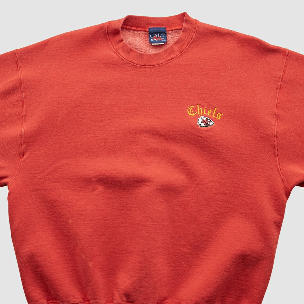 Kansas City Chiefs Fanatics Galt Sand 90s Pullover Sweatshirt