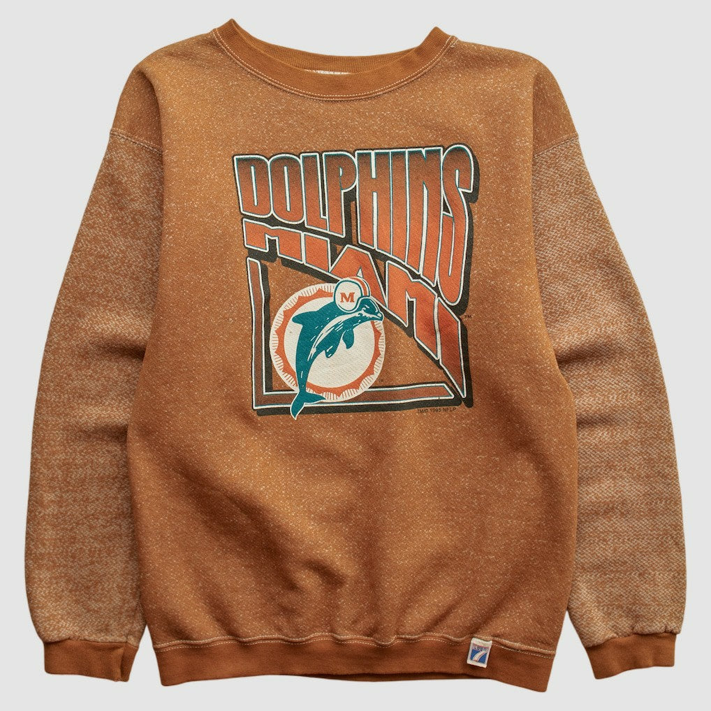 Miami Dolphins Fanatics Logo 7 90s Pullover Sweatshirt