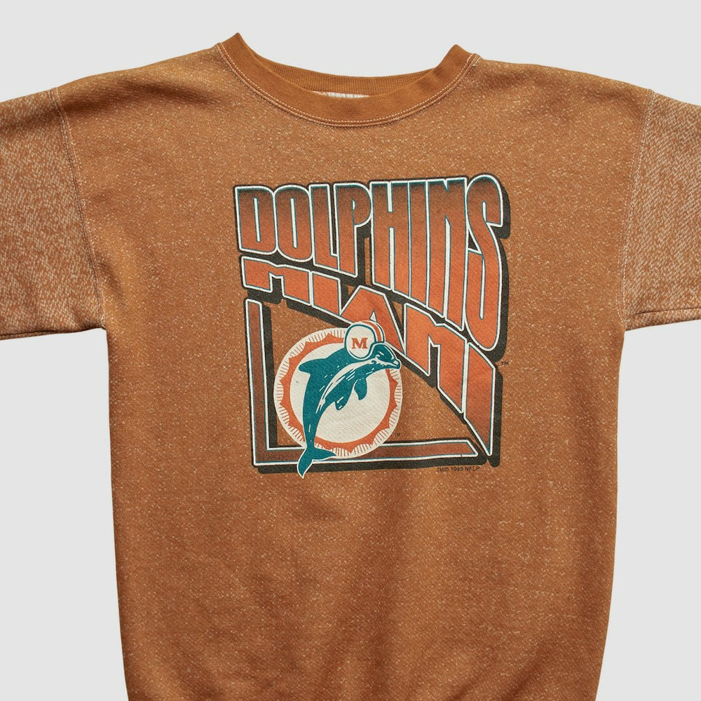 Miami Dolphins Fanatics Logo 7 90s Pullover Sweatshirt
