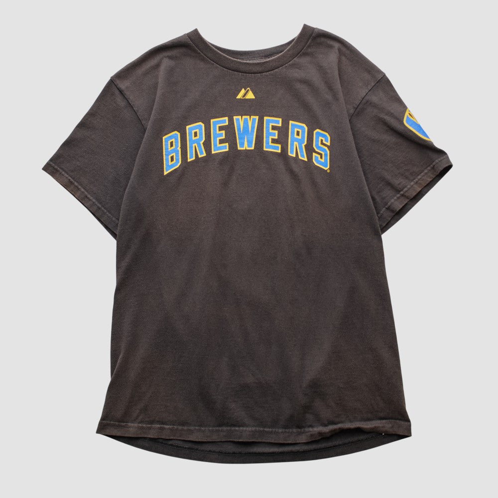 Milwaukee Brewers Majestic 2000s T-shirt | MLB For sale