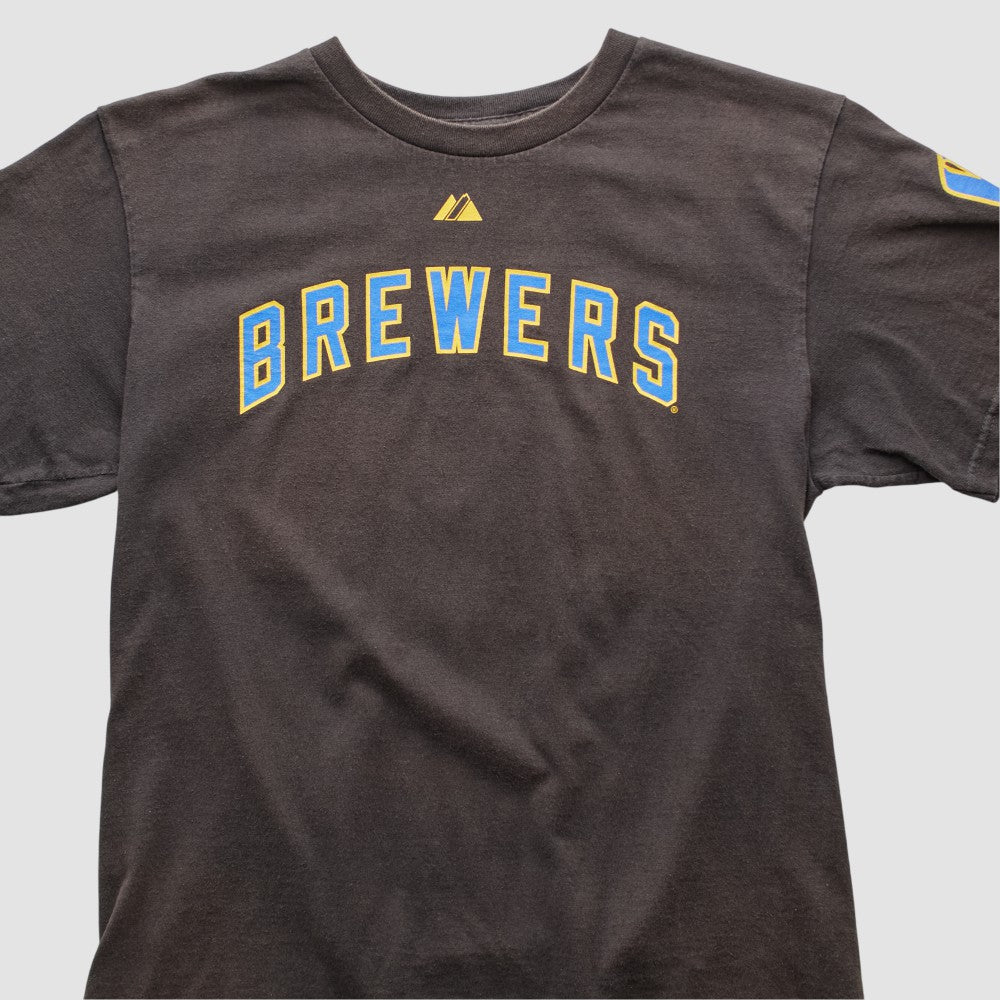 Milwaukee Brewers Majestic 2000s T-shirt | MLB For sale