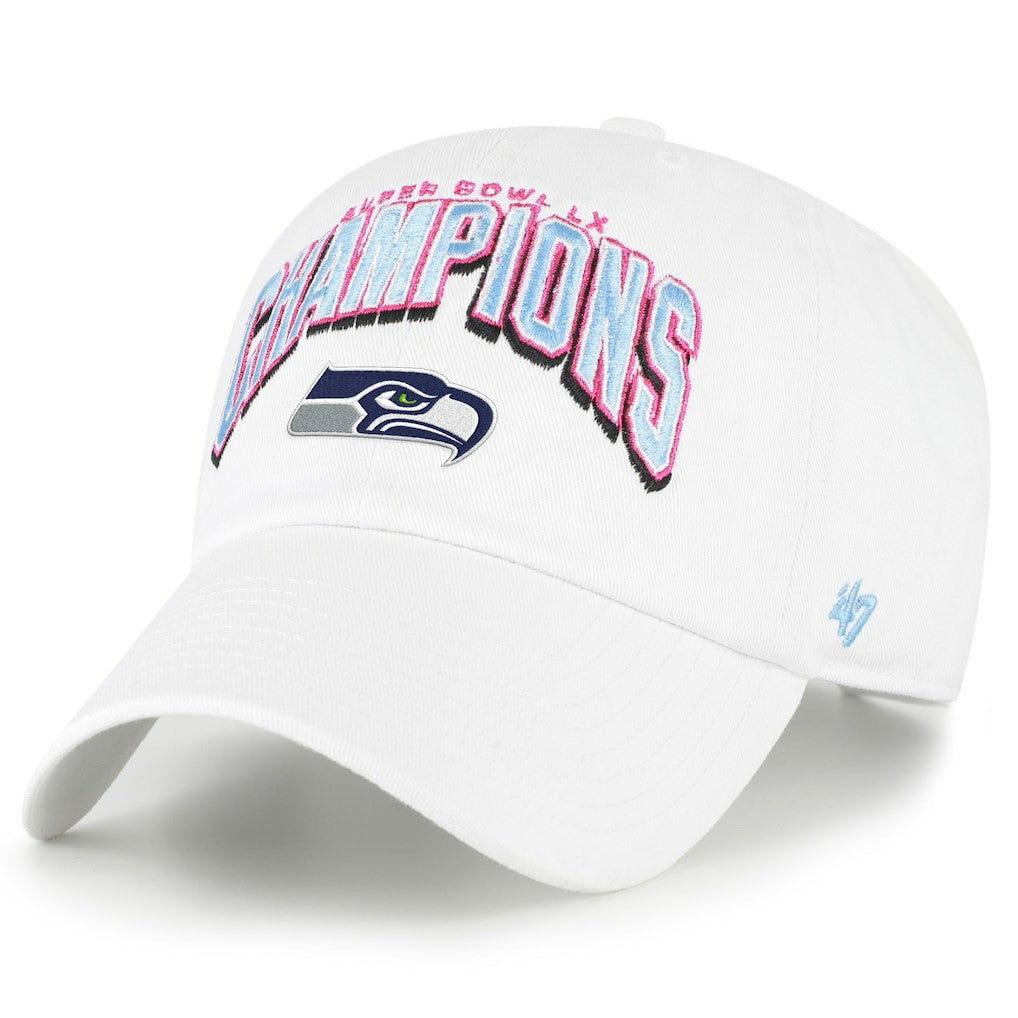 Seattle Seahawks Champion '47 Super Bowl LX s Side Patch Clean Up Adjustable Hat