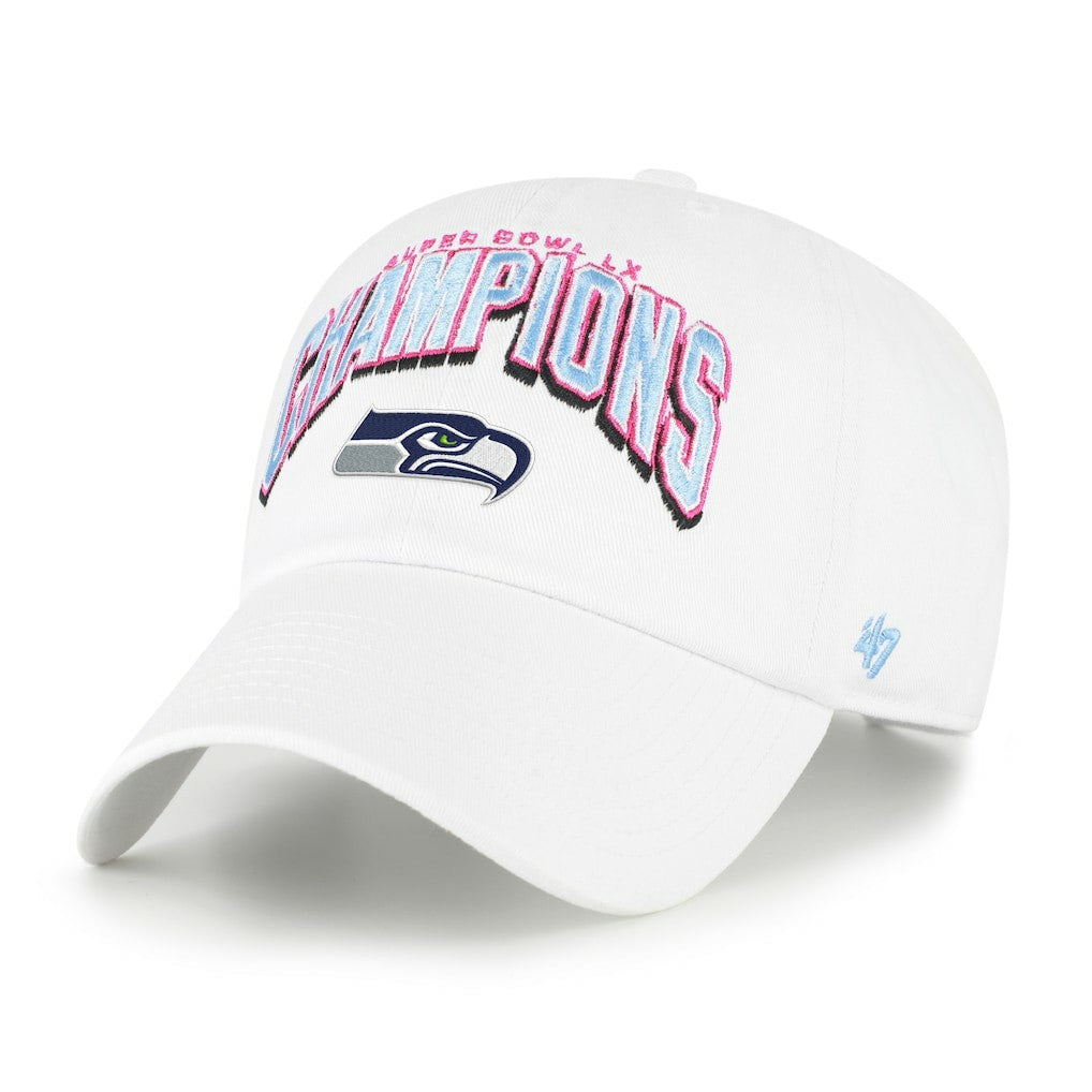 Seattle Seahawks Champion '47 Super Bowl LX s Side Patch Clean Up Adjustable Hat