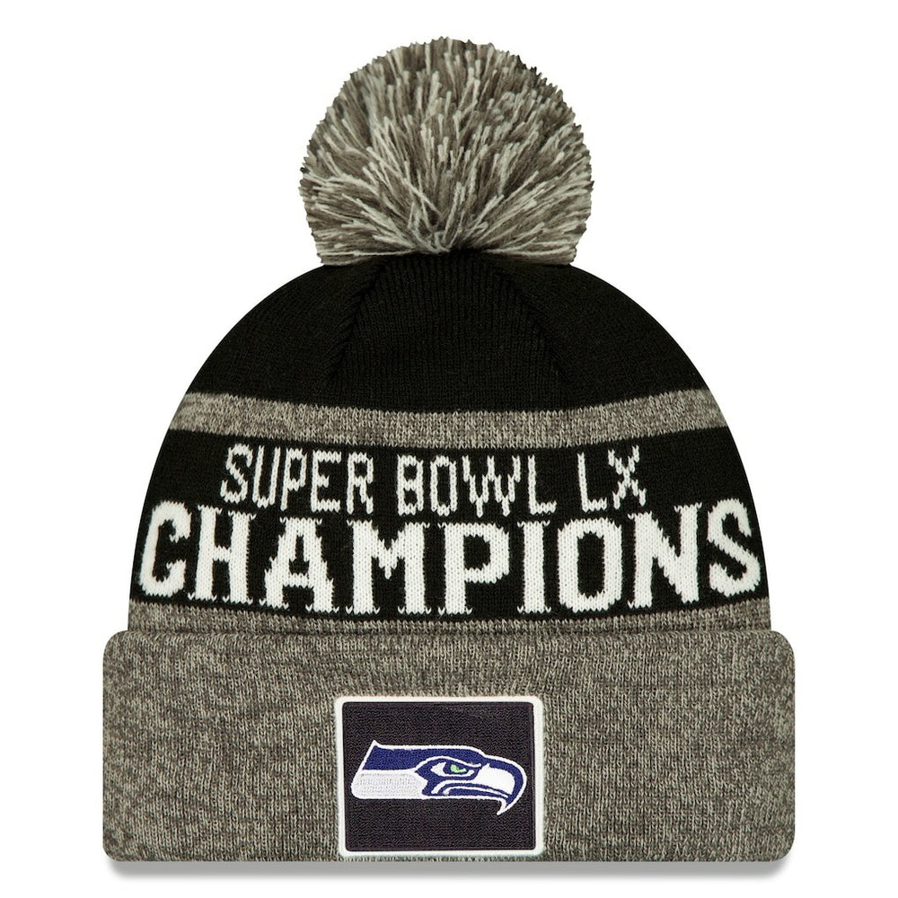 Seattle Seahawks New Era Super Bowl LX Champions Parade Cuffed Knit Hat with Pom