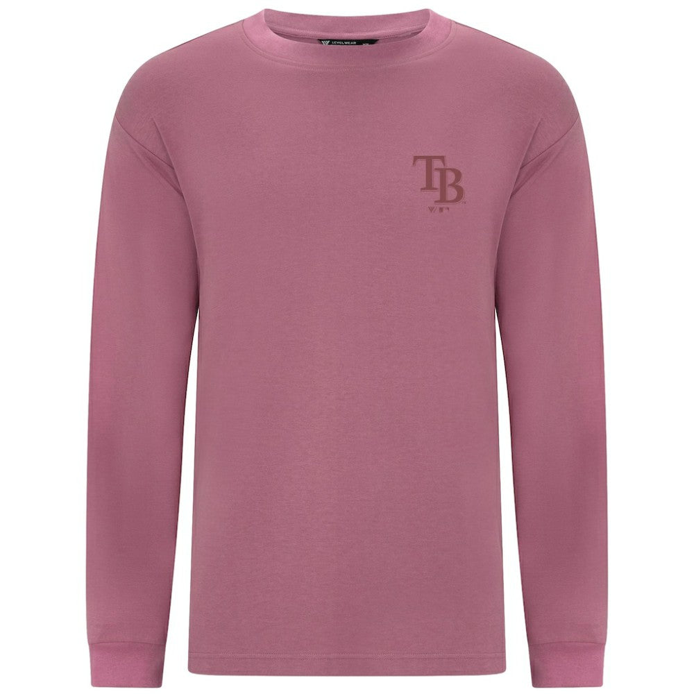 Tampa Bay Rays Levelwear Bridal Rose Luxe Signature Long Sleeve T-Shirt | MLB For sale