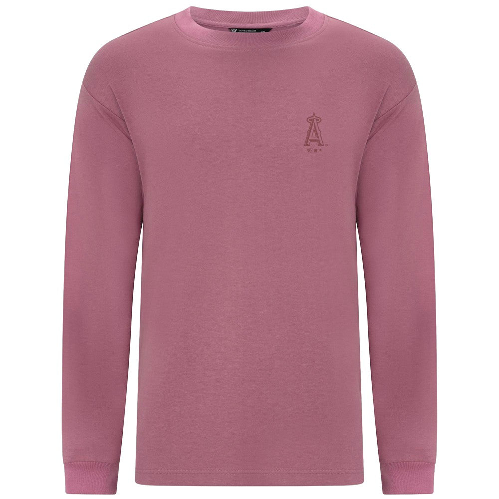 Los Angeles Angels Levelwear Bridal Rose Luxe Signature Long Sleeve T-Shirt | MLB New