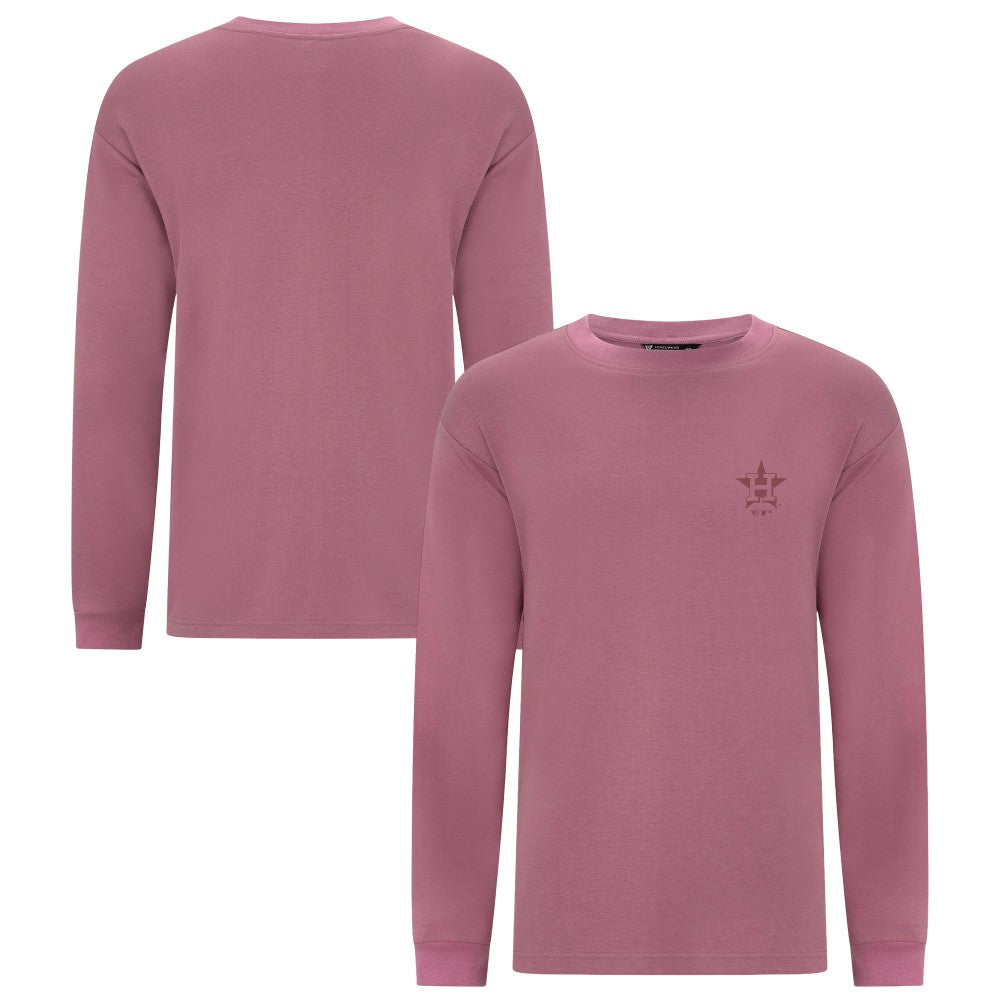 Houston Astros Levelwear Bridal Rose Luxe Signature Long Sleeve T-Shirt | MLB Discount