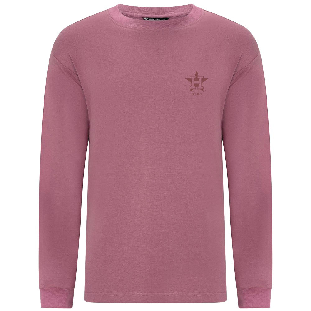 Houston Astros Levelwear Bridal Rose Luxe Signature Long Sleeve T-Shirt | MLB Discount