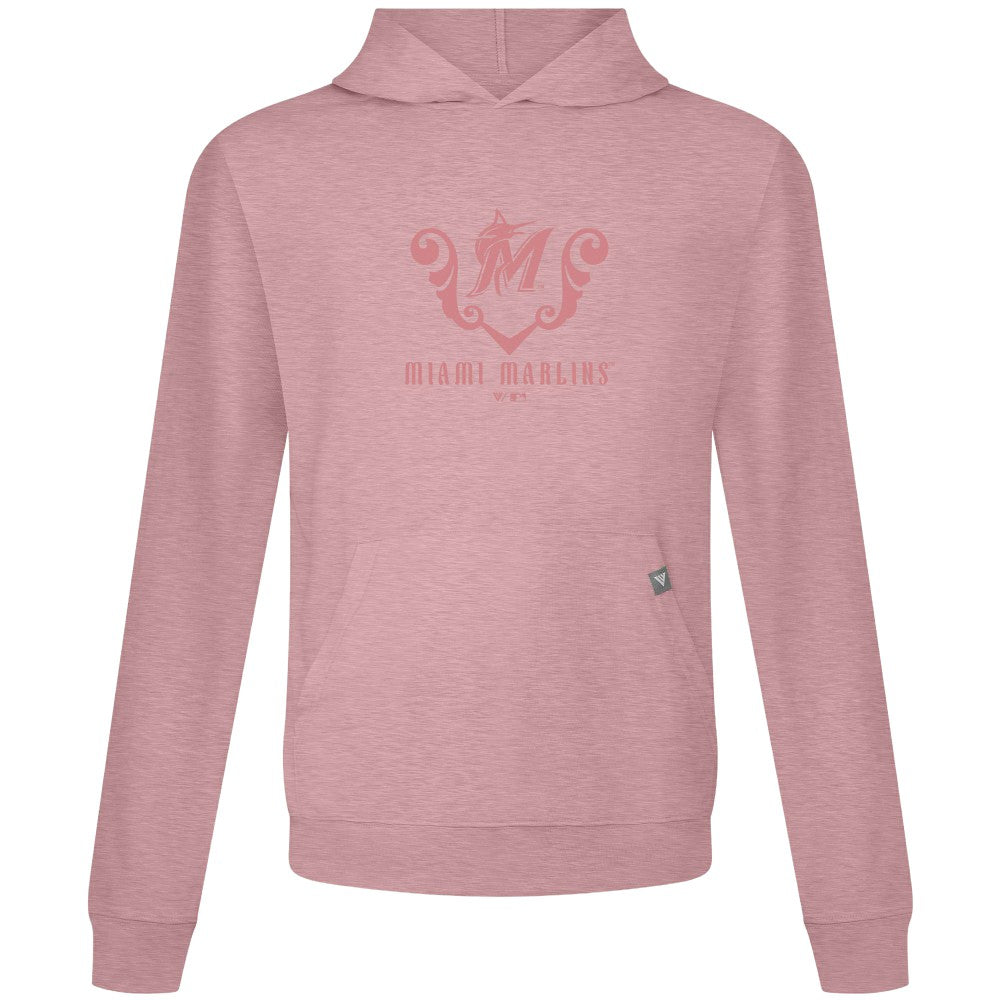 Miami Marlins Levelwear Bridal Rose Relay Pullover Hoodie | MLB Discount