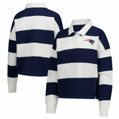 New England Patriots 47 brand '47 Women's Clubhouse Hall Raven Rugby Long Sleeve T-Shirt