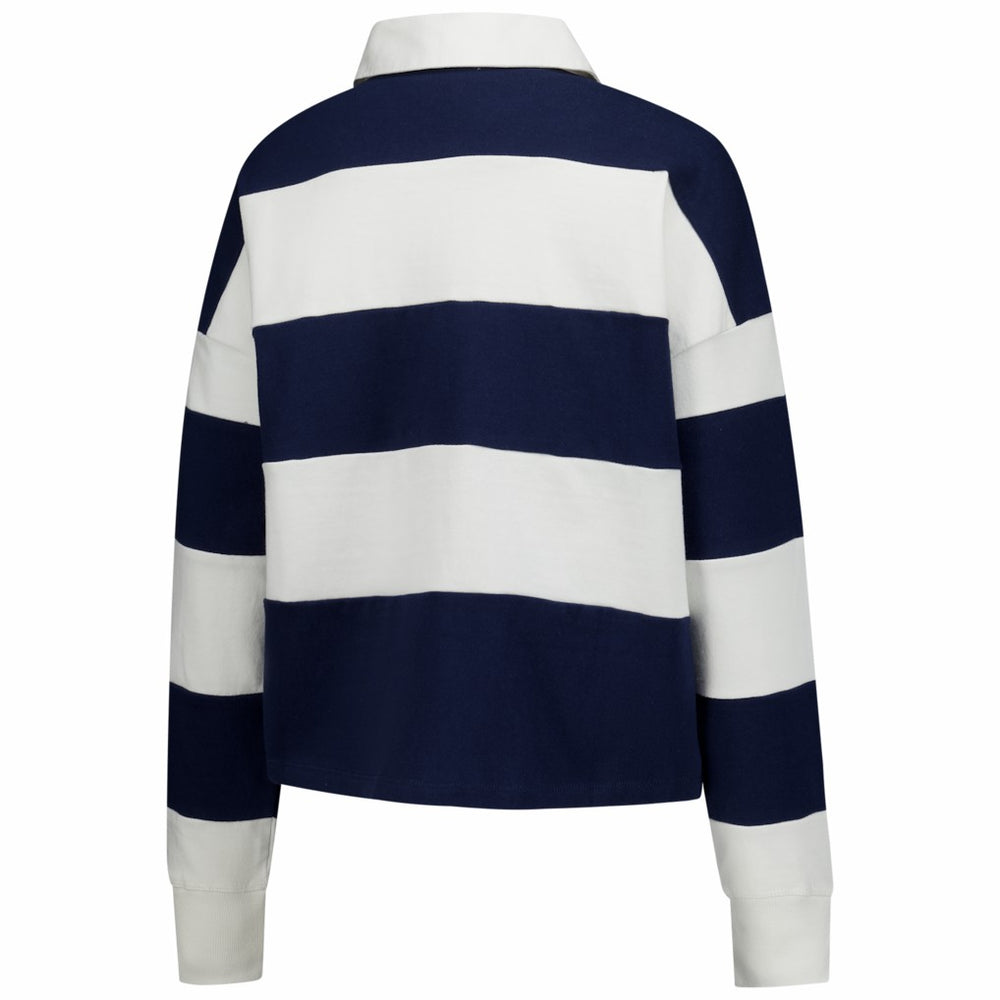 New England Patriots 47 brand '47 Women's Clubhouse Hall Raven Rugby Long Sleeve T-Shirt