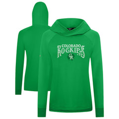 Colorado Rockies Levelwear Women's St. Patrick's Day Slender Raglan Hoodie | MLB Shop