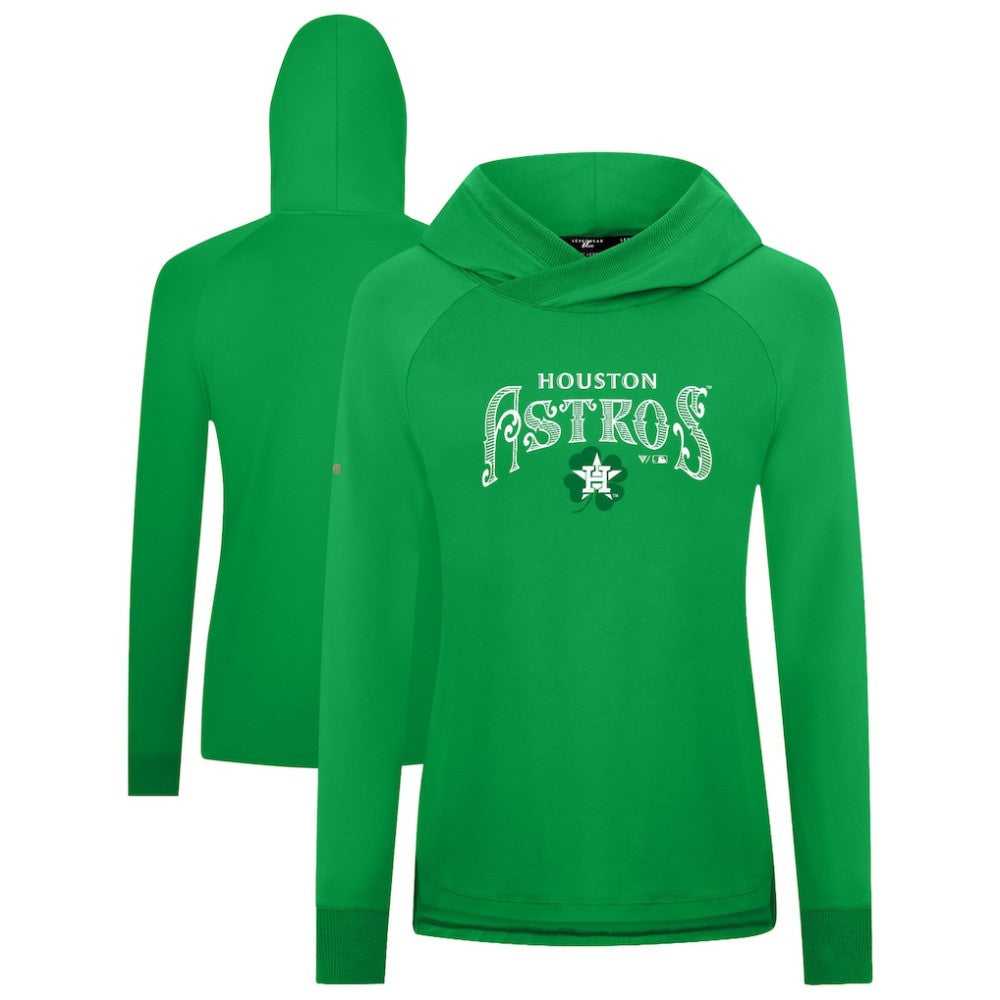 Houston Astros Levelwear Women's St. Patrick's Day Slender Raglan Hoodie | MLB Outlet