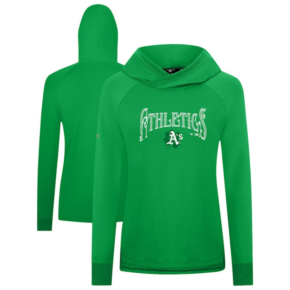 Athletics Levelwear Women's St. Patrick's Day Slender Raglan Hoodie | MLB Online