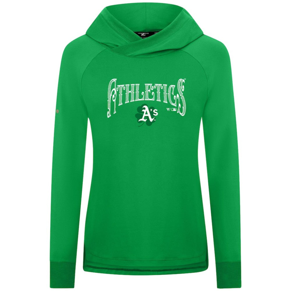 Athletics Levelwear Women's St. Patrick's Day Slender Raglan Hoodie | MLB Online
