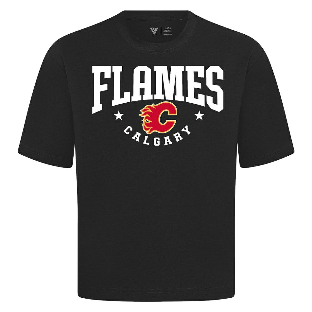 Calgary Flames Levelwear Luxe Signature Knit T-Shirt For Sale
