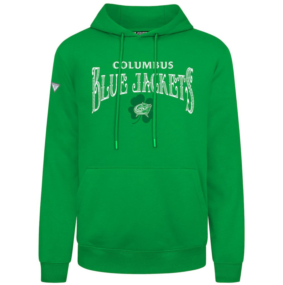 Columbus Blue Jackets Levelwear St. Patrick's Day Podium Hoodie Discount