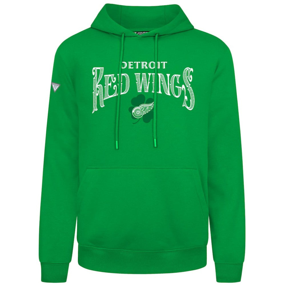 Detroit Red Wings Levelwear St. Patrick's Day Podium Hoodie Discount