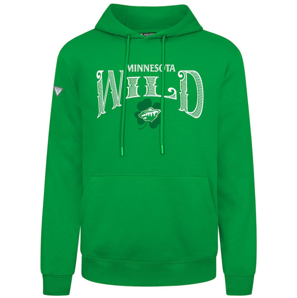 Minnesota Wild Levelwear St. Patrick's Day Podium Hoodie Outlet