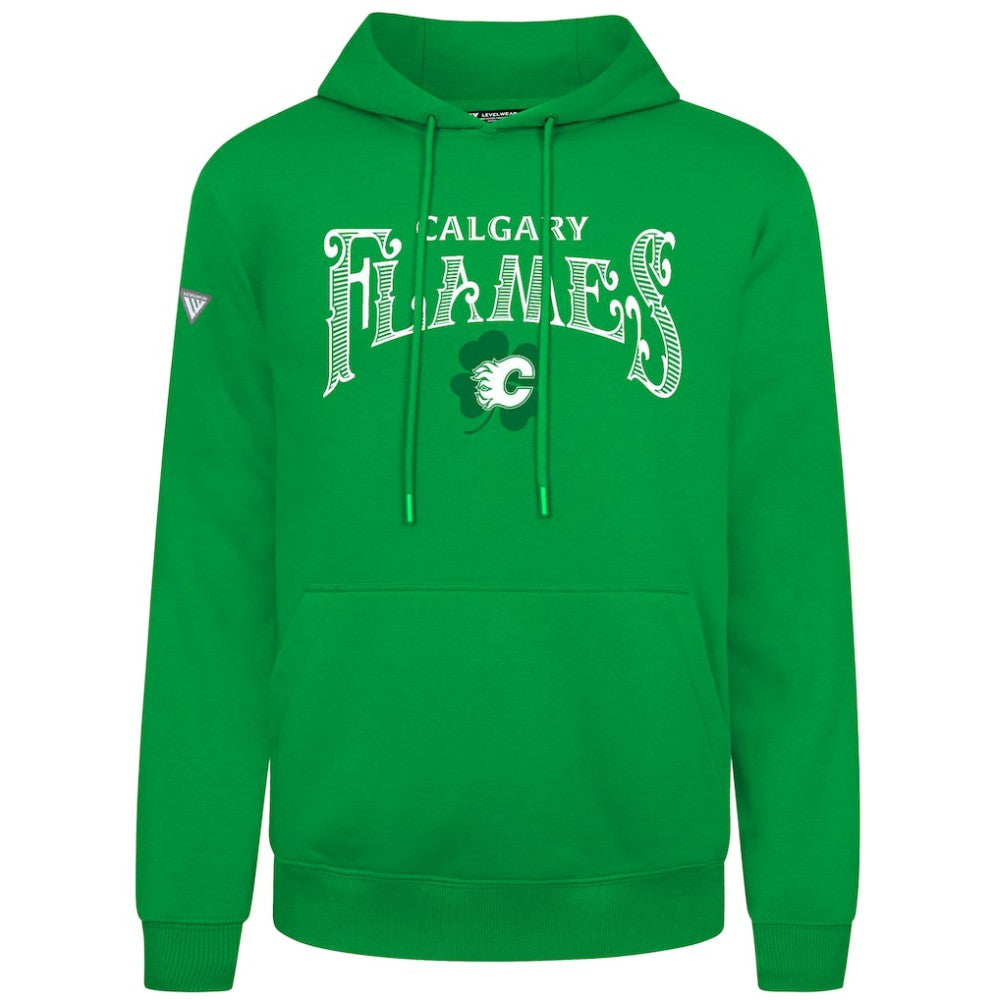 Calgary Flames Levelwear St. Patrick's Day Podium Hoodie Outlet