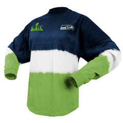 Seattle Seahawks Champion Spirit Jersey Women's Super Bowl LX s Horizontal Ombre Long Sleeve T-Shirt