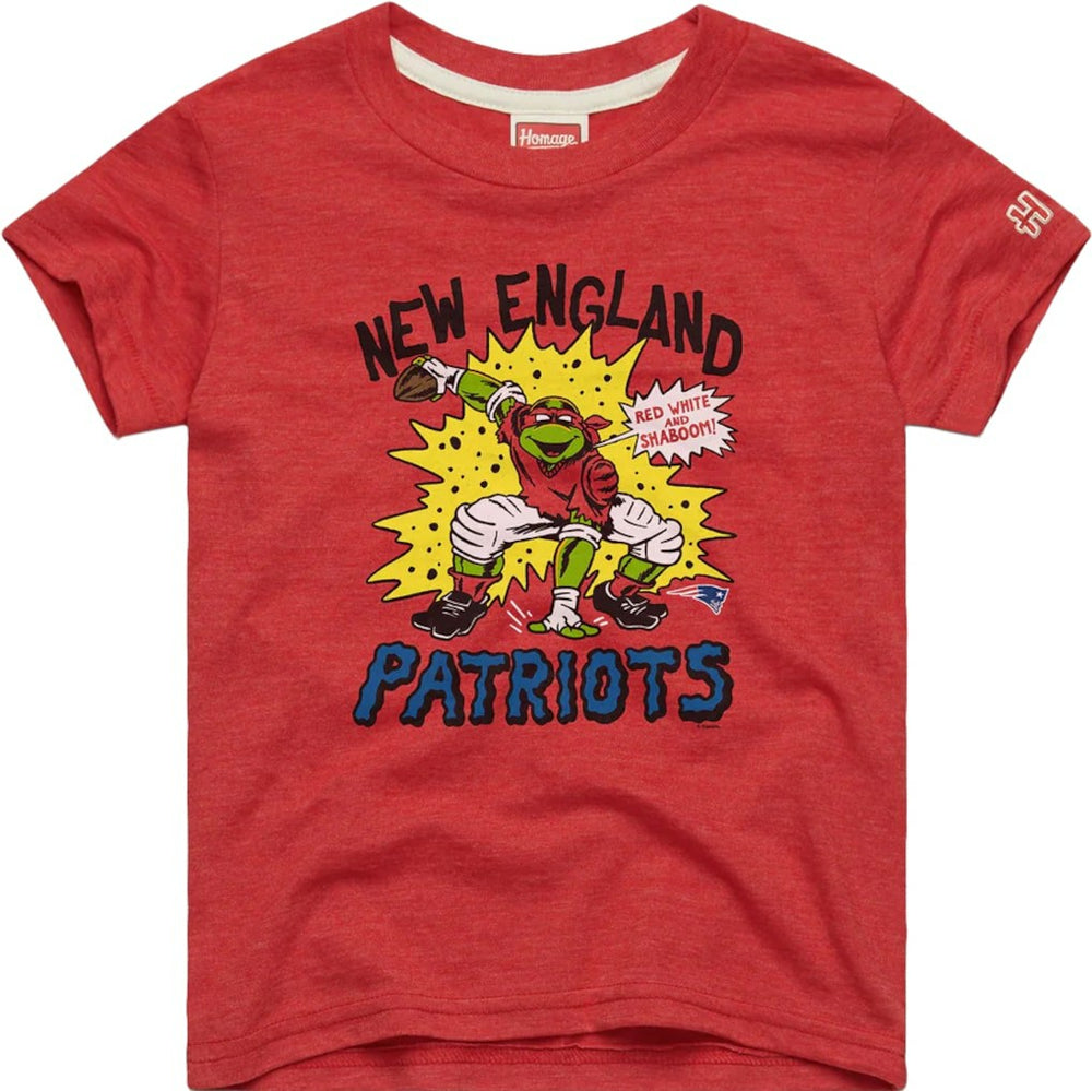 New England Patriots  Raphael  Homage Youth TMNT Tri-Blend T-Shirt