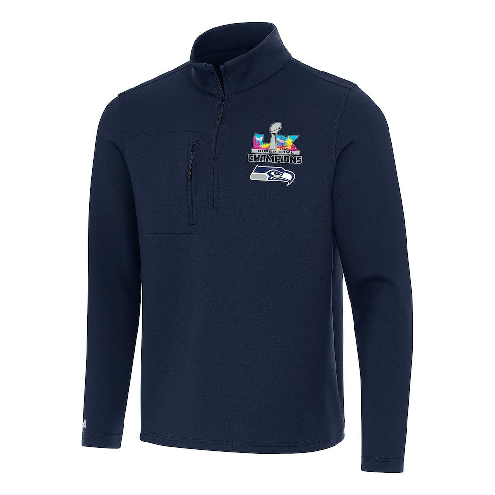 Seattle Seahawks Champion Antigua Super Bowl LX s Insider Quarter-Zip Pullover