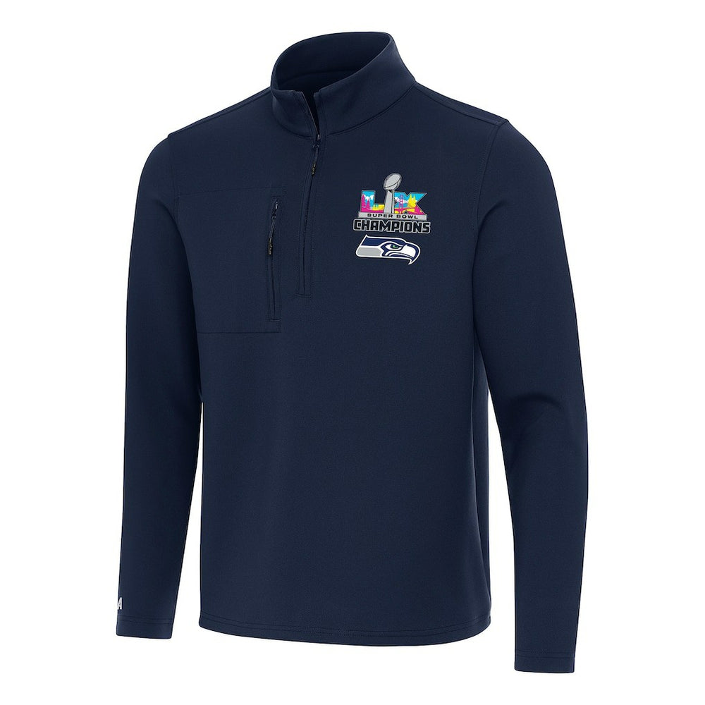 Seattle Seahawks Champion Antigua Super Bowl LX s Insider Quarter-Zip Pullover