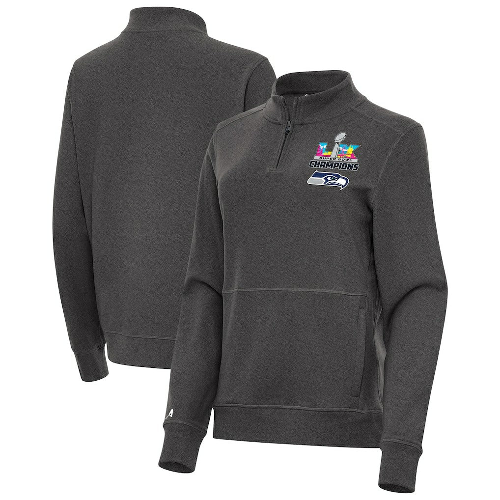 Seattle Seahawks Champion Antigua Women's Super Bowl LX s Crush Quarter-Zip Pullover