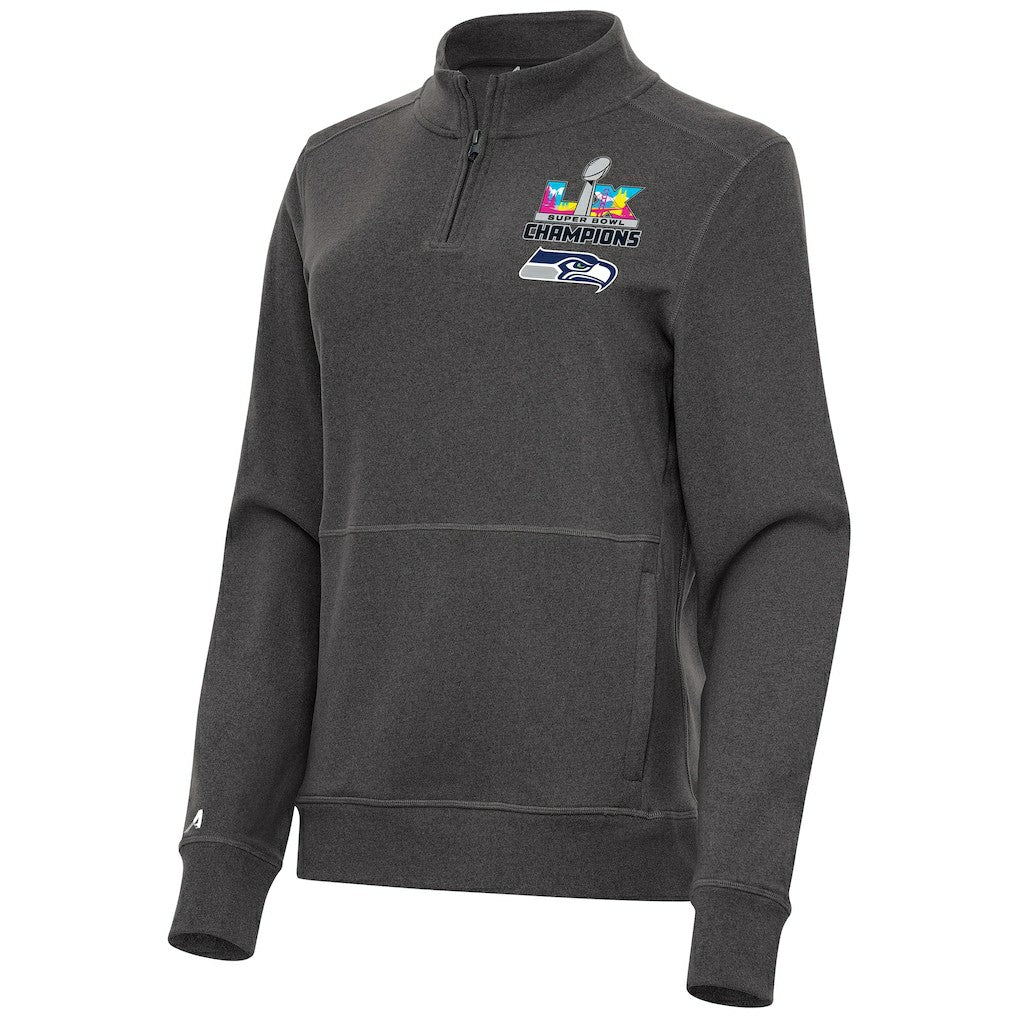 Seattle Seahawks Champion Antigua Women's Super Bowl LX s Crush Quarter-Zip Pullover