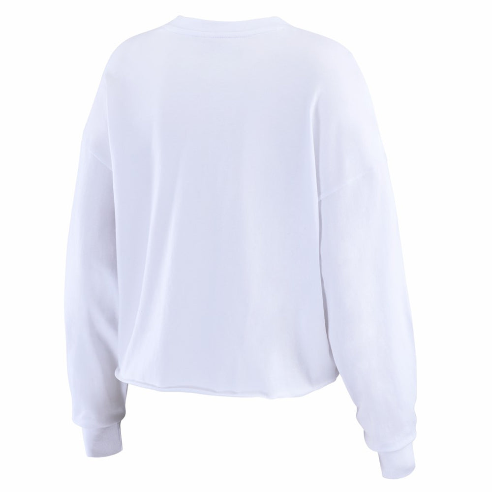 Seattle Seahawks Champion WEAR by Erin Andrews Women's Super Bowl LX s Cropped Long Sleeve T-Shirt