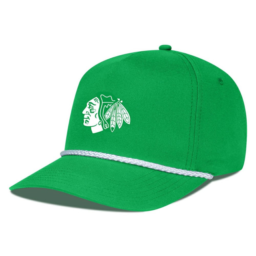 Chicago Blackhawks Levelwear St. Patrick's Day Gambit Rope Adjustable Hat For Sale